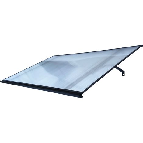 Aluminiumrahmen-Vordach STARKEDACH Straight T-160 RAL 7016 mit Polycarbonatbeschichtung