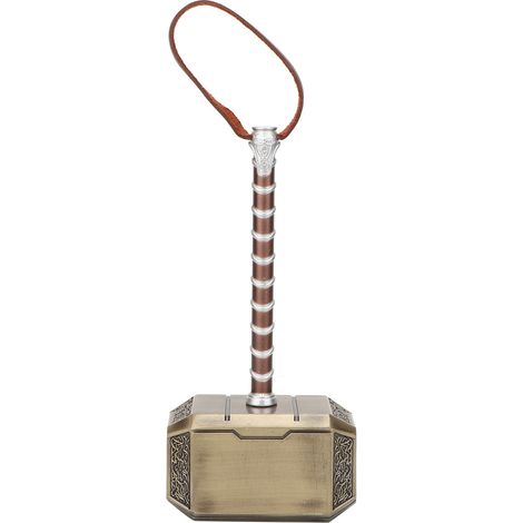 Marteau en métal doré pour enfant, accessoire de jeu de rôle, modèle de personnage de dessin animé, jouet de décoration portable. (1/5)