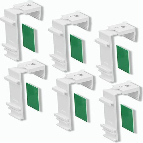 Mounting bracket for double-layer white Venetian blinds with independent fabric support rails (6 pieces) (1/5)