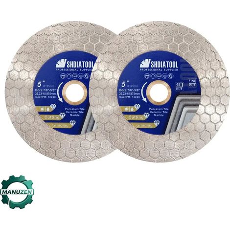Manuzen - Lot de 2 disques diamant double face 125 mm SHDIATOOL (1/5)