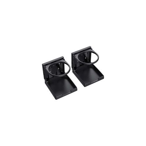 BRAVIX 2 pezzi Portabicchieri universali regolabili e pieghevoli, neri, per auto, contenitori in plastica a prova di perdite, portatili, diametro 7,5 cm, per auto, camion, barca, furgone