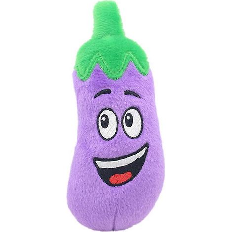 Beißspielzeug für Welpen, Plüschgemüseform, gegen Einsamkeit beim Hund, Geschenkidee für Zuhause - Aubergine. (1/4)