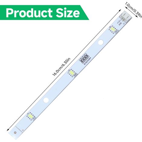 4 tiras de luz LED Hisense, luz blanca, para refrigeradores y congeladores para tira de luz de repuesto para refrigerador Rongsheng Hisense 1629348, 12V (1/4)