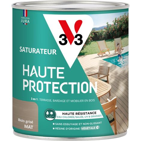 Saturateur Haute Protection Biosourcé V33 bois grisé Mat - 0,75L