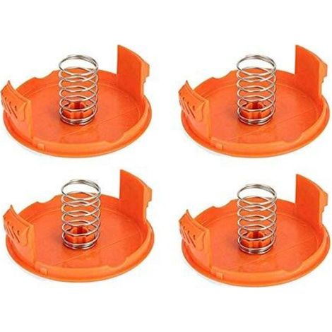 (4 Spool Covers + 4 Springs) Replacement Spool Cap for Black Decker GH900 LST201 GH600 NST2018 CST2000, Cover Cap for Weed Eater Wacker (1/5)