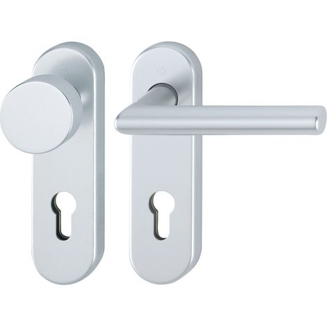 HOPPE® FH Wechselgarnitur mit Kurzschild Amsterdam FS-58/353KH/1400, Aluminium, 10725881 (1/2)