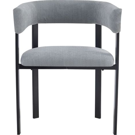 Lot de chaises 4 chaises assise confortable tissu respirant style moderne dossier enveloppant tissu chenille gris usage polyvalent (1/5)