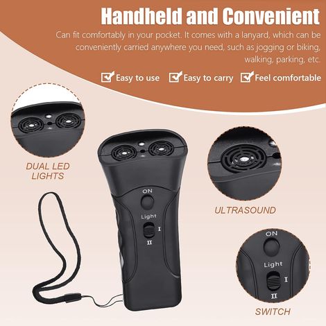 Dresseur De Répulsif Pour Chien Portable À Deux Canaux Outil De Dressage À Ultrasons Pour Éviter Les Aboiements (1/5)