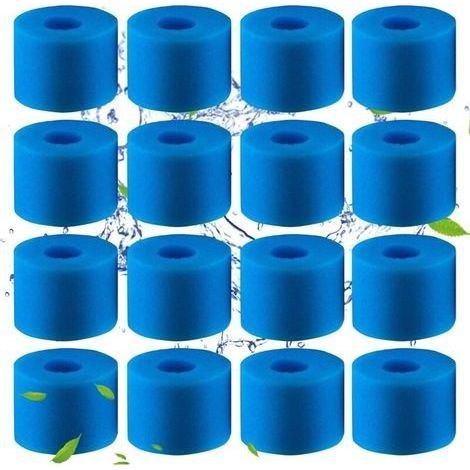 Lot de 16 filtres de Piscine en Mousse Filtre pour Type S1 - Filtre en Mousse pour Spa, Piscine - Réutilisables et lavables - Éponge de Filtration de Type S1 (16 pièces) (1/5)