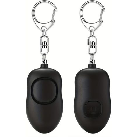 2er-Pack wiederaufladbare USB-Sicherheitsalarme, 130 dB – LED-Licht, einfache Bedienung per Knopfdruck, für Frauen, Senioren, Zuhause und Auto (1/5)