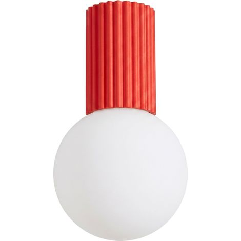 Plafoniere Halo rosso 12x21x12cm Alluminio Sollux (1/5)