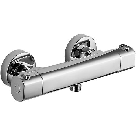 Edouard Rousseau – Mitigeur Thermostatique Douche TOKOU Chromé – Cartouche Thermostatique – Bouton Éco-Stop – Corps Froid – Entraxe 150 mm (1/3)