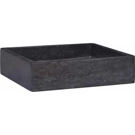 Maison Exclusive - Lavabo Noir 40x40x10 cm Marbre (1/5)