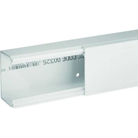 Goulotte de distribution non cloisonnable - 60 x 40 mm - 1 compartiment - Longueur 2 m - Blanc - Ta-e - B00325 - IBOCO