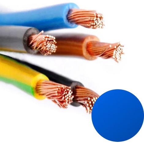 Mtr cable  2,5 mm² .  Libre de Halógeno -CPR-  Azul