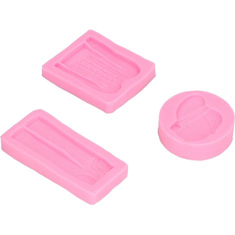 3 Moules à Pâte à Sucre Réutilisables, Souples et Lavables - Idéal pour la Décoration de Gâteaux DIY (1/5)