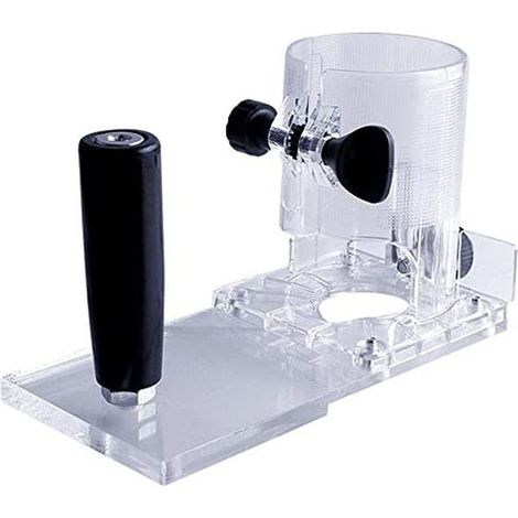 Base de machine à découper Couvercle de protection transparent pour base de coupeuse de bords, machine à sculpter le bois, accessoire pour outils électriques (1/4)