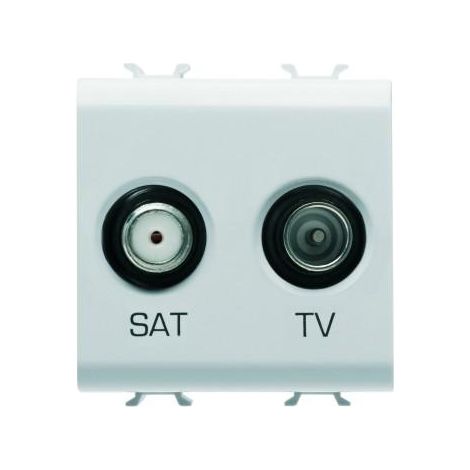 PRISE TV+SAT 2M BLANC GEWISS GW10383