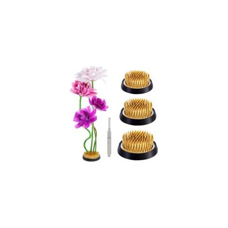Pique Fleur 4 Pièces Fleur La Grenouille Support Fleur Grenouille Supports de Fleurs Support Rond en Forme de Grenouille Arrangement Rond Ikebana pour Compositions Florales (3,4cm/4cm/5 cm) (1/5)