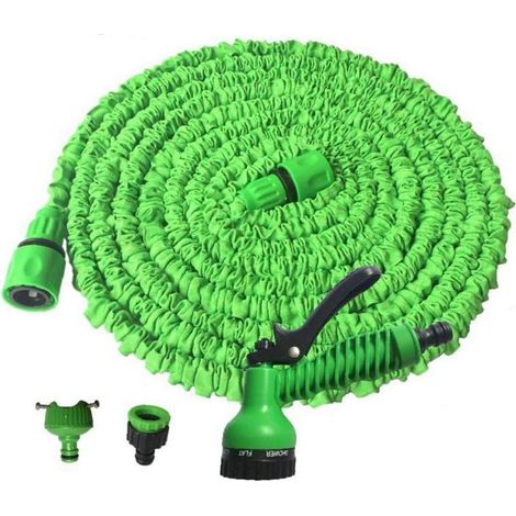 Manguera de agua de alta presión extensible y multifuncional para lavado de autos, pistola de agua para riego de flores de jardín, manguera de riego para jardín y auto, 1 juego de 50 pies, accesorios 