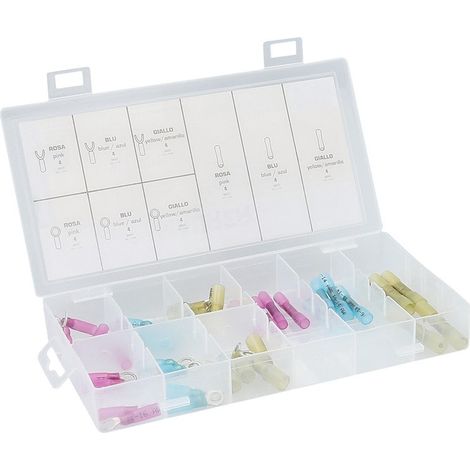 ASSORTIMENTO TERMINALI/CAPICORDA TERMORESTRINGENTI SCATOLA 36PZ MAURER (1/5)
