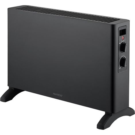 Selatin Elektrischer Konvektorheizer, max. 2000 W, Schwarz
