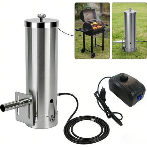 Générateur de Fumée Froide en Acier Inoxydable avec Pompe, Fumoir en Acier Inoxydable, Gril-Fumoir Acier Inoxydables, Generateur Froide pour Fumer la Viande Froide ou Chaude, Poisson (1/5)