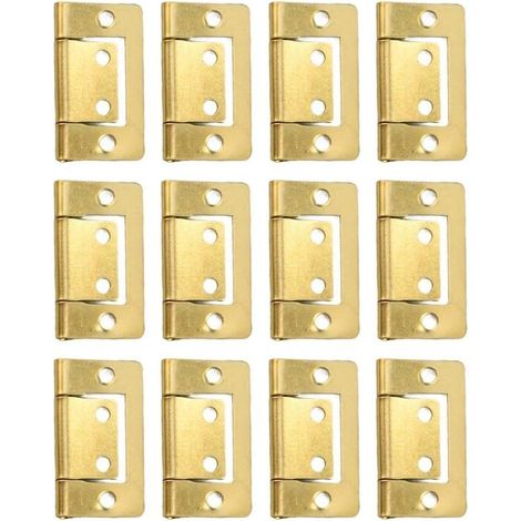 Door hinges 38x21mm Pack of 12 Heavy Duty Hinges (Yellow) (1/5)