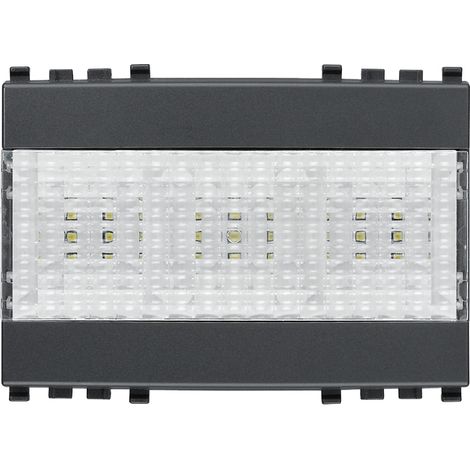 Lampada emergenza LED 3M 120-230V grigio Vimar Eikon 20384