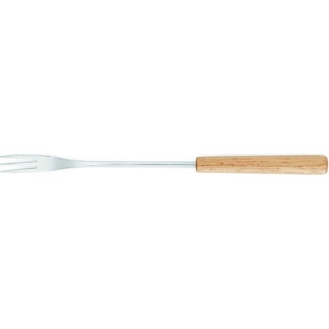 Lot de 6 fourchettes à fondue en bois clair – Embouts en acier inoxydable – Non électrique – Pour repas conviviaux – 3008187