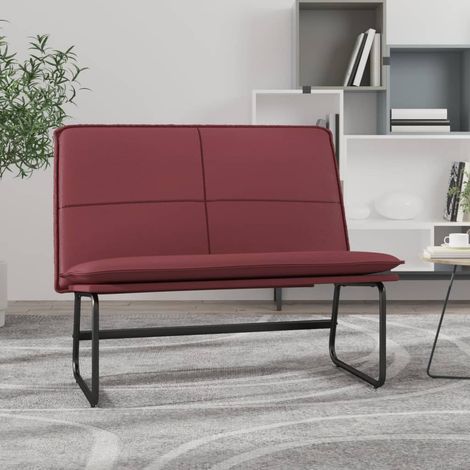 Sitzbank Weinrot 100x75x76 cm Kunstleder (1/5)