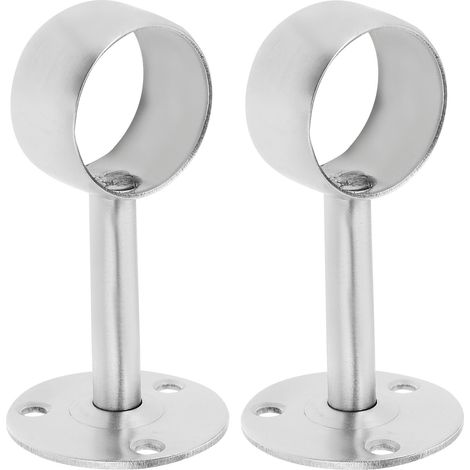 Lot de 2 supports de porte-serviettes en acier inoxydable avec bride ronde, gain de place pour placard (1/5)