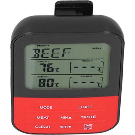 Thermomètre numérique pour barbecue avec sonde, minuterie, étanche, pour la cuisson des viandes et des aliments, 0℃-250℃ (1/5)