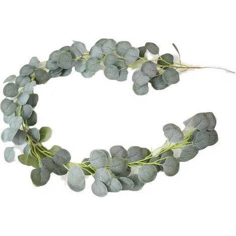 Artificial Green Plant, Artificial Eucalyptus Leaves Hanging Rattan, Fake Climbing Plant, for Home, Garden, Wedding, Party, Dark Green Decoration - (1/5)