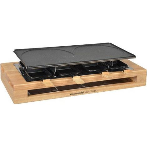 macchina per raclette 8 persone 1500w + grill - kcwood8maxi - kitchen chef (1/5)