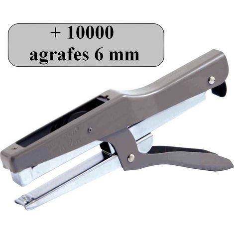 Bostitch – Agrafeuse-cloueuse à main 20 feuilles – Lot de 10000 agrafes 6mm SP1906Z – Pour bois dur et emballage – Légère et robuste