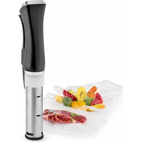 Klarstein Máquina de vacío Quickstick termostato: 50-95 °C en pasos de 0,5 °C bomba de circulación para 20 L acero inoxidable (1/5)