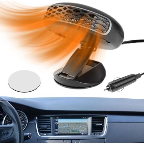 Chauffage de Voiture 12 V Chauffage de Voiture Portable à Brancher sur l'allume-Cigare 150 W Chauffage Rapide Appareil de dégivrage et de désembuage du Pare-Brise pour Toutes Les Voitures