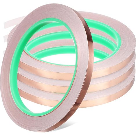 4 rouleaux de ruban adhésif conducteur en feuille cuivre pour la mise (1/5)