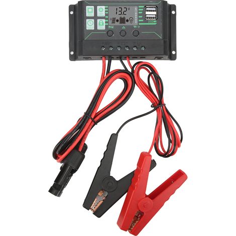Contrôleur de charge solaire MPPT 12V/24V, régulateur de panneau solaire 360W, paramètres réglables, écran LCD pour extérieur (1/5)