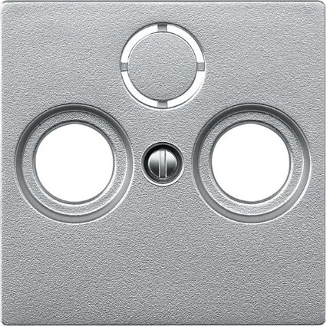 MERTEN 297560 ENJOLIVEUR POUR PRISES TLVISION ET RADIO, ALUMINIUM, SYSTEM M