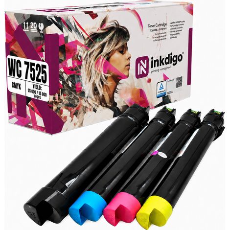 Inkdigo Toner 006R01517-006R01520, kompatibel mit Xerox WorkCentre 7525 und 7970, TÜV-zertifiziert (1/5)
