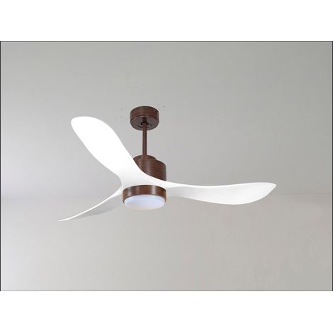Twist , Ventilateur déstratificateur d'air, pales bois blanc 132 Cm, moteur noir sans lumière (1/5)