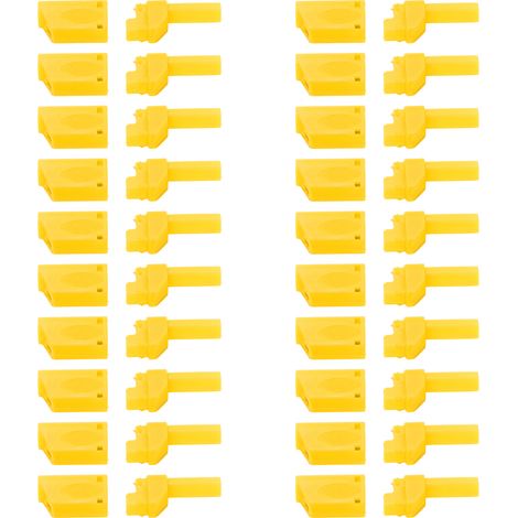 20 fiches isolées de sécurité 4mm banane Jack connecteur mâle 22.160 jaune pour prise RC (1/5)