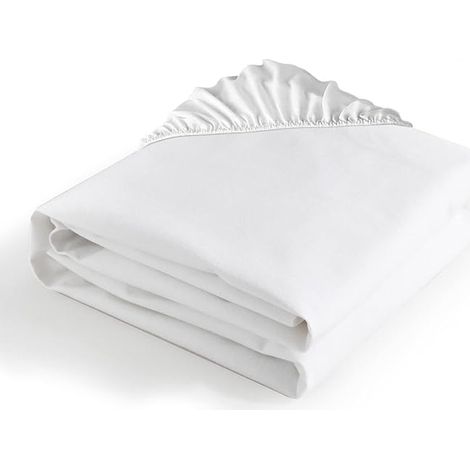 Mattress Protector 120 x 200 cm Waterproof, Breathable and Silent, 100% Cotton Fleece 190/200 Cover, Bed Anti Dust Mite