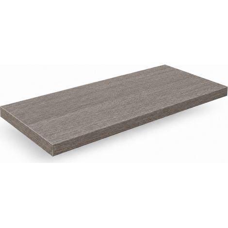 Mensola da Muro, Mensola Sospesa, Fissaggio a Scomparsa, Mensola Legno, Kit Tasselli Incluso, Rovere Avena, 50x18x1,8 cm (1/4)