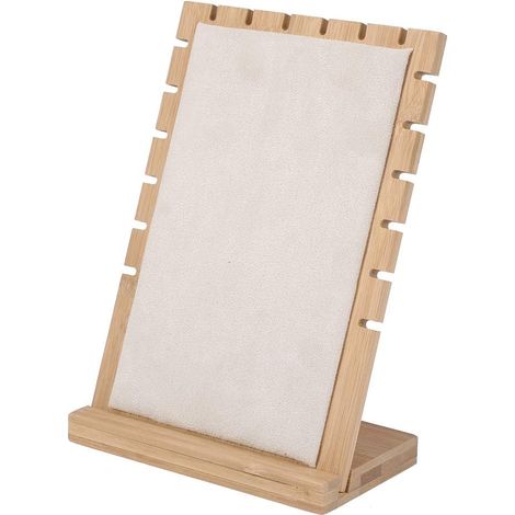Soporte para exhibir joyas, organizador de joyas, organizador de decoración para el hogar extraíble para collares y colgantes (beige)