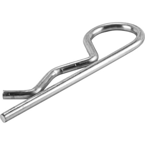Lot de 10 Goupilles À Clip, Fil De 3,5 Mm, Longueur 75 Mm, pour Remorque, Tracteur, Tondeuse, Fixation Argentée (1/5)