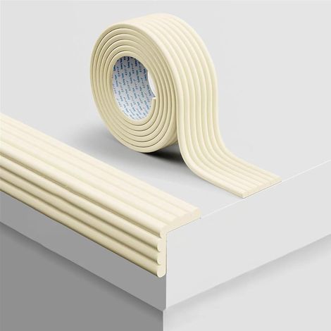 Bande de protection de bord en mousse pour tables, 200 cm x 80 mm x 8 mm, mousse épaisse pour l'absorption des chocs et la sécurité, avec bande de protection de bord auto-adhésive intégrée, convient a (1/5)