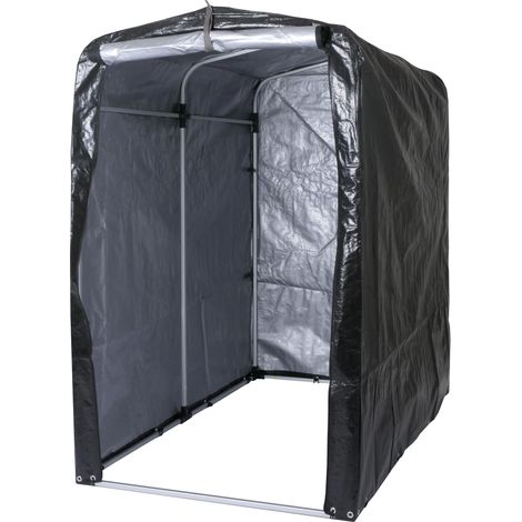 HHG – Abri à vélos en aluminium 201x121x201cm – Housse plastique 100% polyéthylène – Protection UV et imperméable – Accès facile pour 2-3 vélos - HHG-448